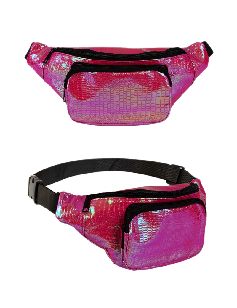 Heuptasje leer fuchsia