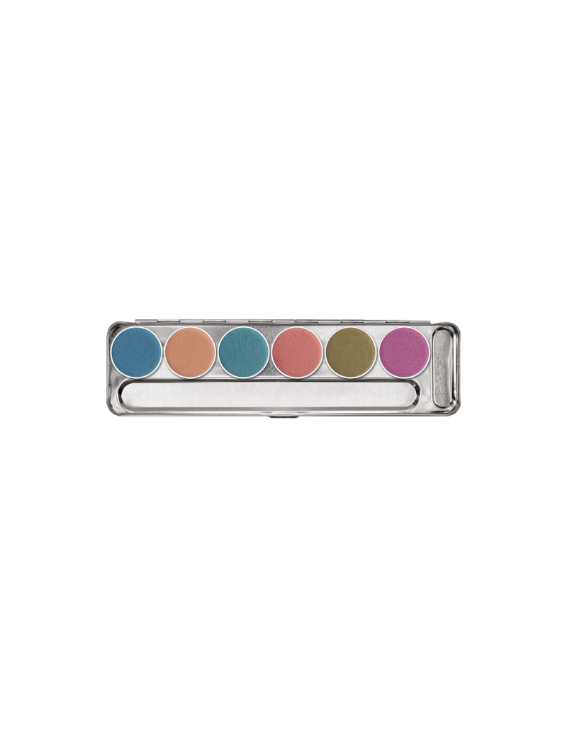 Kryolan Aquacolor Interferenz Palette 6 kleuren | De Schminkjuf