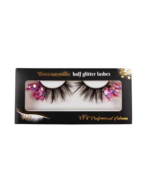 PXP Roze Fluoriserende glitter wimpers Barranquilla stijl