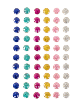 PXP Decoratiestickers rondje glitter 80 stuks