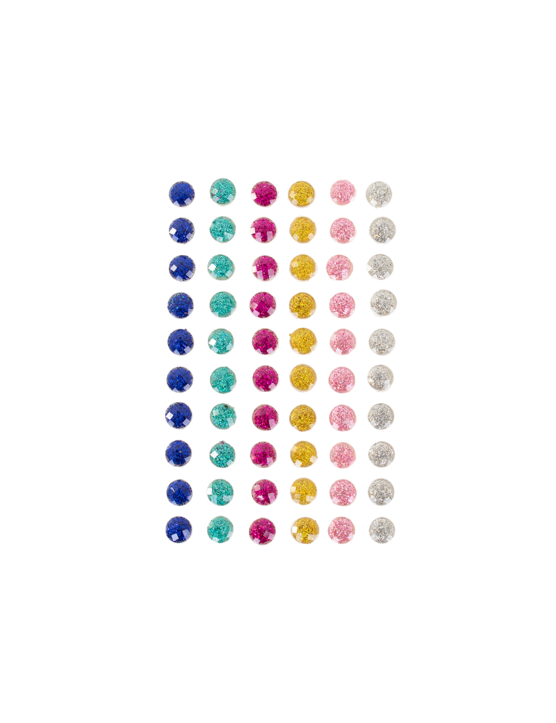 PXP Decoratiestickers rondje glitter 80 stuks