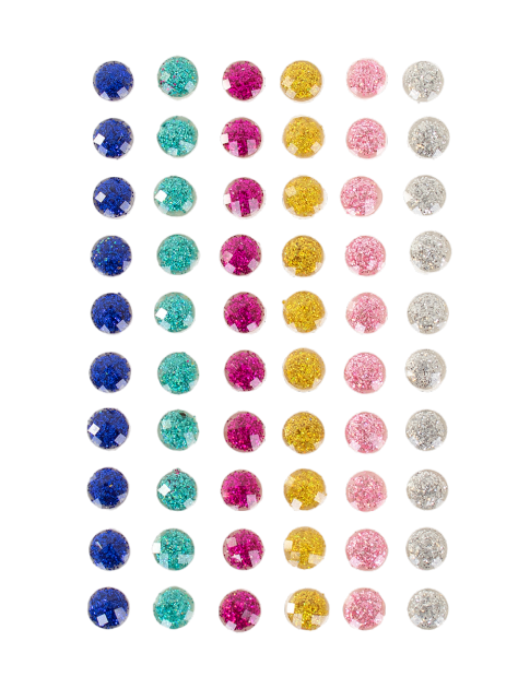PXP Decoratiestickers rondje glitter 80 stuks