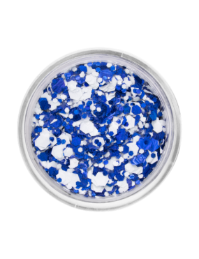 PXP Chunky Glitter Cream Blauw-wit