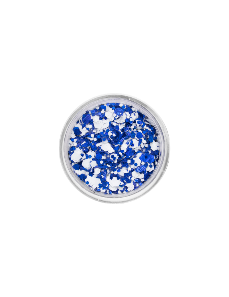 PXP Chunky Glitter Cream Blauw-wit