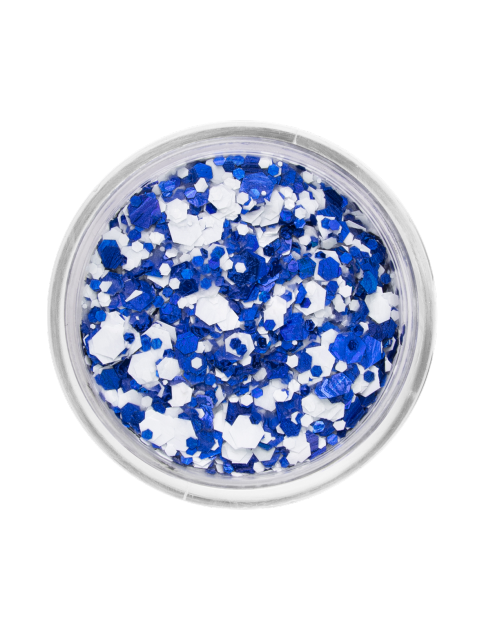 PXP Chunky Glitter Cream Blauw-wit