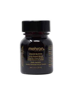 Mehron Stage Blood - Dark Venous with Brush 30ml