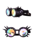 PartyXplosion Steampunk Goggles zwart met spikes
