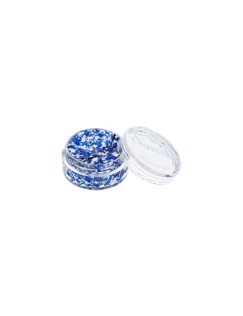 Superstar Chunky Glitter Crème Blue & White