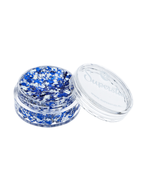 Superstar Chunky Glitter Crème Blue & White