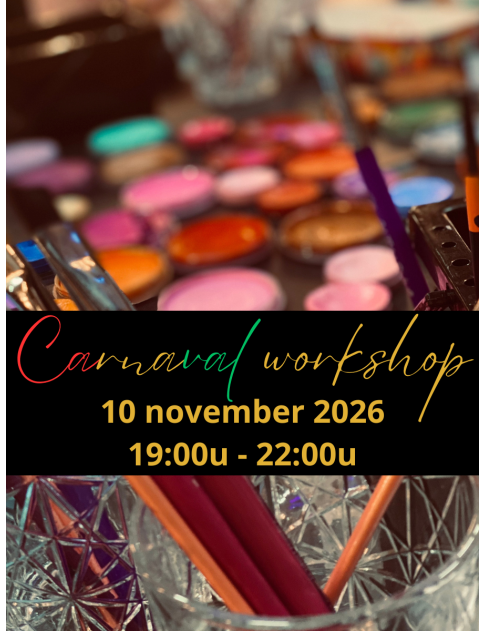 Carnavals workshop 10 november 2026 19:00u