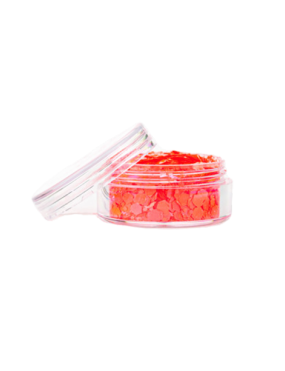 Chunky glitter fluorescent orange 8ml