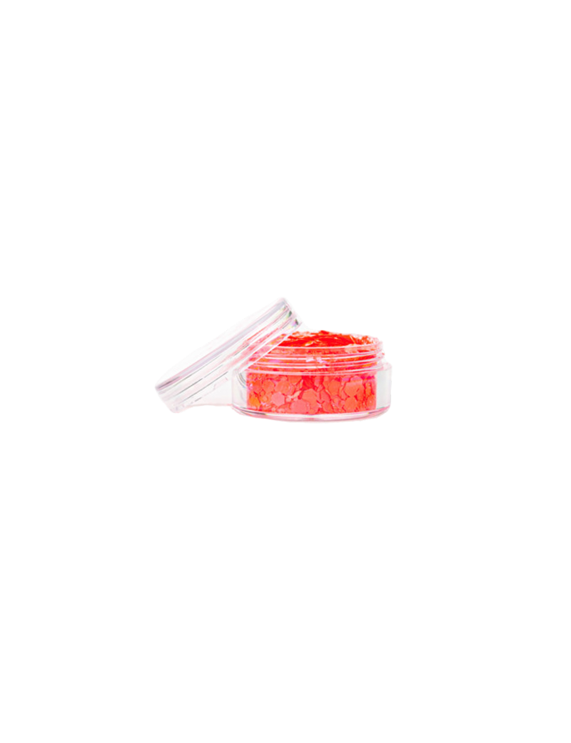 Chunky glitter fluorescent orange 8ml