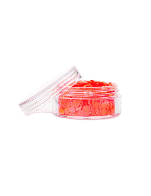 Chunky glitter fluorescent orange 8ml