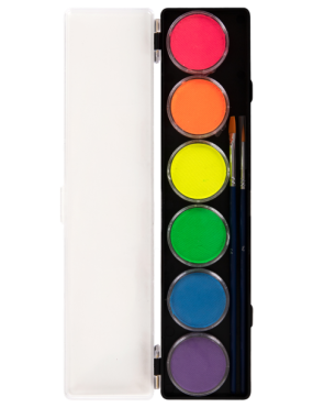 Hobby Watercolor Neon Palet 6 Kleuren Groot