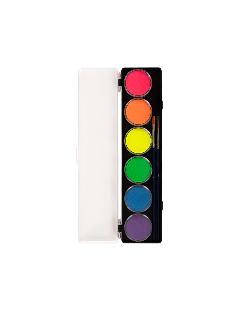 Hobby Watercolor Neon Palet 6 Kleuren Groot