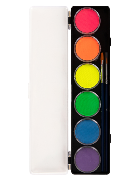 Hobby Watercolor Neon Palet 6 Kleuren Groot