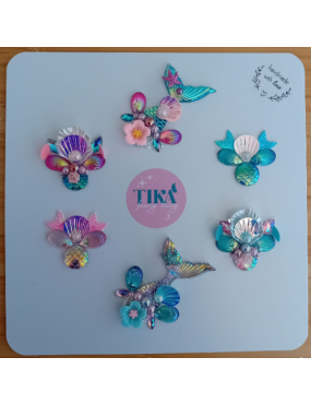 Blingkaart Mermaid 6 stuks