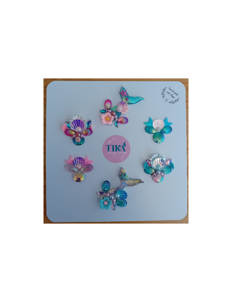 Blingkaart Mermaid 6 stuks