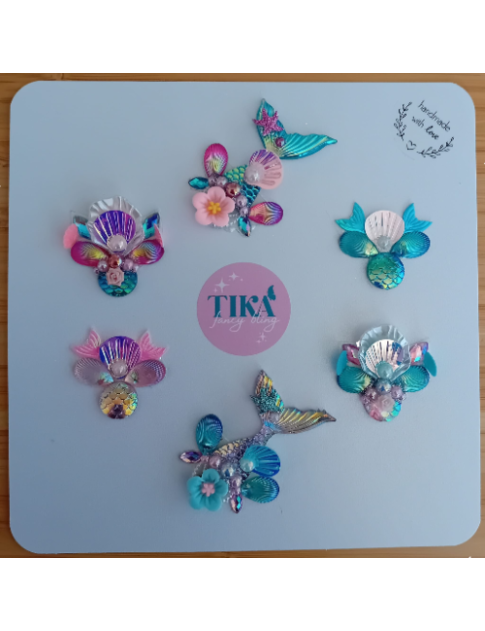 Blingkaart Mermaid 6 stuks