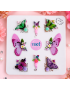 Blingkaart Butterfly 8 stuks