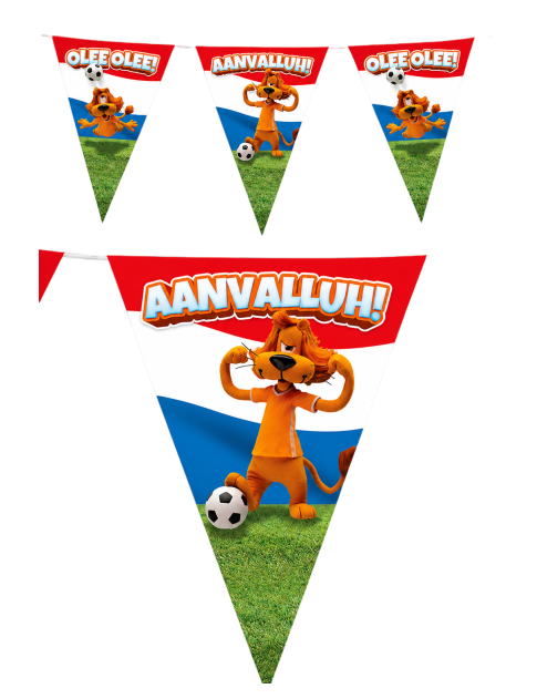 Loeki party vlaggenlijn Olee Olee Aanvalluh 10 m