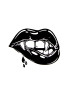 Quick Tattoo Glittersjabloon Vampier Mond