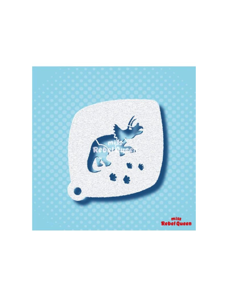 MRQ Face Paint Stencil | Trudy the Dino