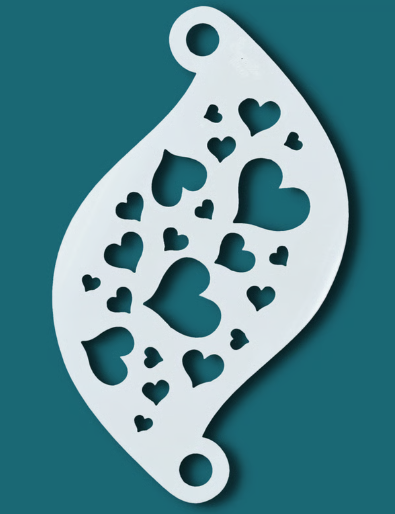 Superstar Hearts Schminksjabloon 77002