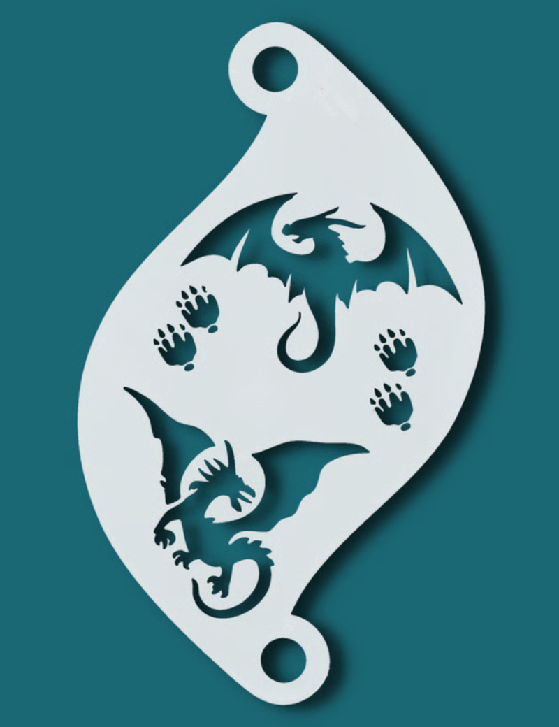 Superstar Dragons Schminksjabloon 77064