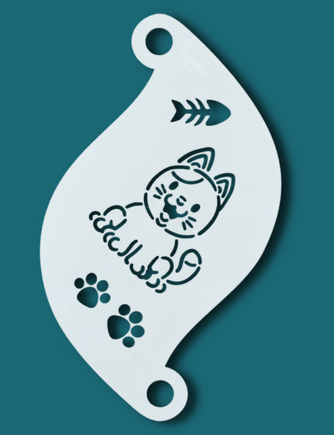 Superstar Cute Cat Schminksjabloon 77050