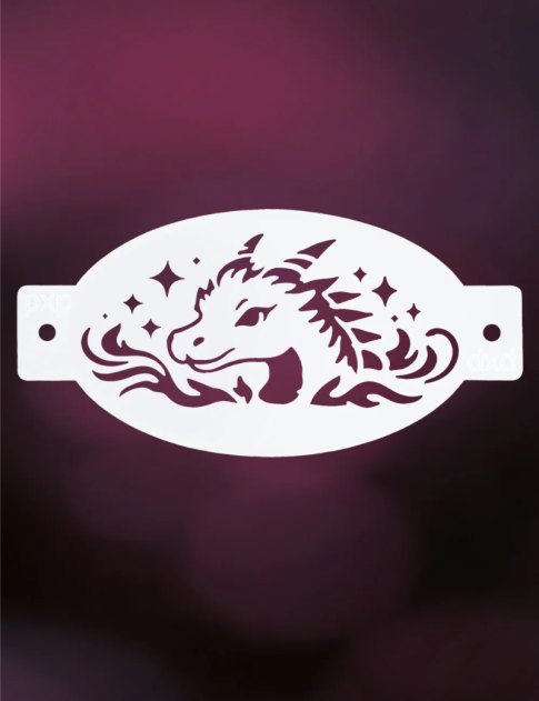 PXP Fire Dragon Schminksjabloon