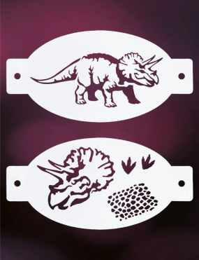 PXP Triceratops Schminksjabloon (2 stencils)