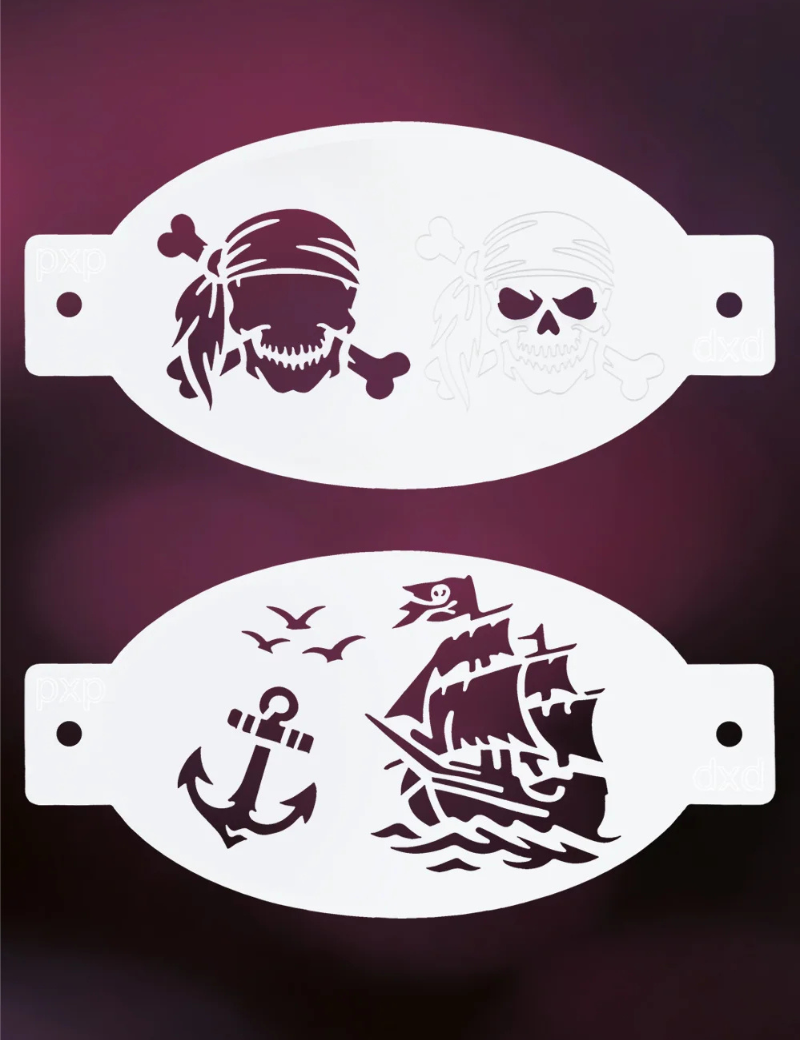 PXP Pirates Schminksjabloon (2 stencils)