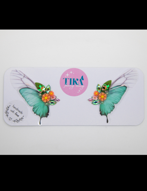 Bling - 2 eyedesigns fairy vlinderbling groen