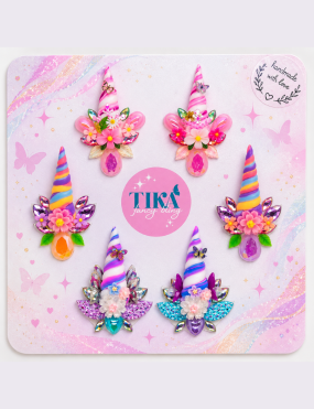 Blingkaar Unicorn Hoorns - 6 stuks